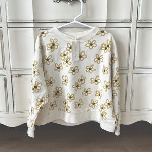 NWT Girl’s Rylee + Cru Boxy Pullover - Daisy, size 6-7